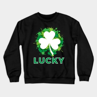 Lucky Shamrock Clover Crewneck Sweatshirt